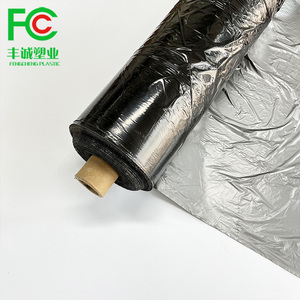 Rolo de filme de plástico para crescimento de grama, rolo/folha de filme para crescimento de grama de prevenção, 10 20 25 30 35 40 45 50 micron preto de prata - Product Image 3