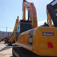 En stock, excavatrice Komatsu PC350LC d'occasion, châssis long renforcé pour travaux d'excavation profonde