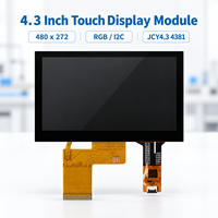 Modul Layar LCD TFT Profesional 4.3 Inci 480x272 dengan Layar Sentuh Kapasitif dan Antarmuka RGB