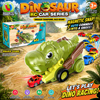 Jouets de voiture télécommandés RC, jeu Serpent Gourmand, jouets éducatifs, voiture dinosaure électrique télécommandée 2.4G pour bataille interactive