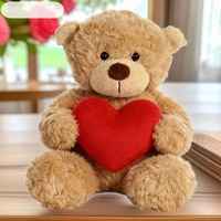 Ours en peluche rose extra-doux, mignon, brodé, pour la Saint-Valentin, personnalisable, transfrontalier, poupée apaisante