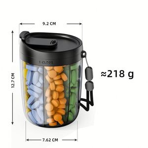 Organisateur de pilules hebdomadaire de voyage, format extérieur, 7 jours, design compact et portable, facile à transporter, logo personnalisé - Product Image 3