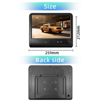 Pantalla de Publicidad para Taxi de 10 Pulgadas 2K, Precio de Fábrica, Pantalla para Asiento Trasero con 4G, GPS, NFC, Wifi, TV para Auto, DC12-24V, Monitor Táctil Android para Reposacabezas