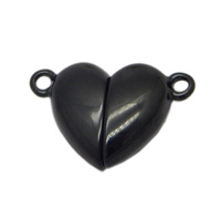 Fermoirs magnétiques en forme de coeur pour bijoux noir or argent fermoirs magnétiques pour Bracelet collier faisant des accessoires de bijoux à bricoler soi-même