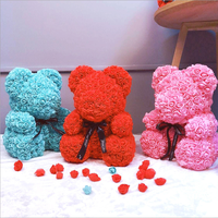 Cadeaux pour la Saint-Valentin Ours en rose de 40 cm avec boîtes cadeaux incluses