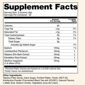 OEM/ODM dapat disesuaikan probiotik Kombucha Gummies dengan probiotik & suplemen serat untuk dewasa kembung & GMO gratis Gummy - Product Image 3