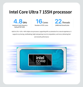 Peladn Ultra 7 155H CPU 32GB DDR5 1TB SSD AI มินิพีซี Ultra7 USB4.0 ประสิทธิภาพสูงสำหรับเล่นเกม รองรับ 11 Pro - Product Image 3