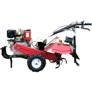 Farm Mini Diesel walking hand tractor Tiller Rotary Plough Machine también llamado Crawler type micro-Tiller