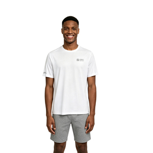 T-shirt en polyester pour homme, séchage rapide, course à pied, évacuation de l'humidité, t-shirt promotionnel, vente en gros personnalisée - Product Image 3