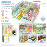 Équipement de terrain de jeu d'aventure intérieur personnalisé, labyrinthe modulaire multi-niveaux pour enfants, centre commercial de jeux souples clé en main, conforme aux normes ASTM