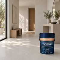 Revêtement décoratif en microciment pour murs et sols intérieurs, peinture pour béton sans joint, imperméable, finition lisse, chambre, cuisine, salle de bain