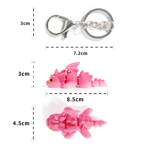 Porte-clés Vashine 3D personnalisé en matériau écologique imprimé, figurines de dinosaures, porte-clés en PLA, cadeau pour enfants, décoration - Product Image 6