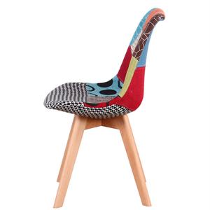 Meubles de salle à manger modernes <span class=keywords><strong>Chaise</strong></span> en bois courbé en tissu patchwork <span class=keywords><strong>Chaise</strong></span> <span class=keywords><strong>tulipe</strong></span> cuisine <span class=keywords><strong>scandinave</strong></span> <span class=keywords><strong>Chaise</strong></span> de salle à manger à vendre - Product Image 5
