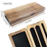 Rectangle personnalisé bois bambou pont dés cadeau de luxe stockage pont boîte cas plateau hexagone pour commandant affichage dés boîtes d'emballage