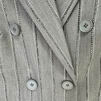 Produits tendance 2024 nouveautés gris costume et pantalon à double boutonnage 2 pièces dames tenue de bureau costumes d'affaires Sexy pour les femmes