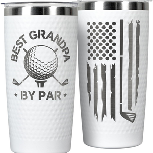 Borraccia Termica da Viaggio in Acciaio Inossidabile a Doppia Parete con Stampa Mazze da Golf, Personalizzabile, Regalo per Campeggio, con Informazioni Nutrizionali per Golfisti - Product Image 3
