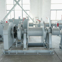 Treuil/guindeau hydraulique en acier approuvé par CCS Conversion de fréquence verticale industrielle de 25 tonnes à couple élevé
