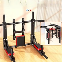 Barre de traction murale fixe pour intérieur, réglable multi-niveaux, grande capacité de charge, barre de fitness sans perçage pour exercices des bras, du dos et du tronc