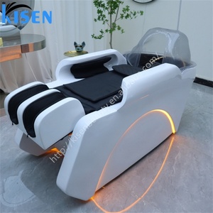 KISEN Ensemble professionnel de mobilier et équipement pour salon de coiffure : Bac à shampoing électrique, Lit de lavage de cheveux et Table de massage - Product Image 4