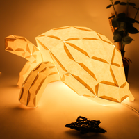 Meistverkaufte Kreative Tiermotiv-Design Handgefertigte Maßgeschneiderte Muster Papierkunst Origami Schildkröten-Lampenschirm Papierlaterne