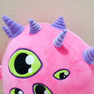 Plusies Creator Custom Pluche Prototype Roze Monster Speelgoed Voor Weggeefacties Kawaii Grote Ogen Knuffels Verzamelbaar - Product Image 4
