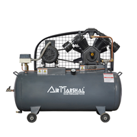 Compresseur d'air alternatif industriel fixe Air Tarshal, lubrifié à l'huile, refroidi par air, alimenté en courant alternatif, système de pompage