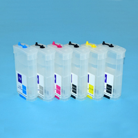 Cartucho de Tinta Recargable BOMA de 130 ml y 6 Colores para Plotters HP Designjet T610, T770, T790, T795, T2300, T1300, Compatible con HP72 con Chip ARC