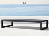 Meubles de jardin, patio, extérieur, nouveau modèle, ensemble de canapés d'extérieur, canapé en aluminium avec coussin