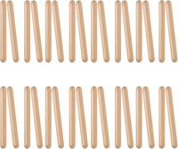 32 Pack Natural Hardwood 8 Inch Classical Wood Claves Musical Percussion Instrument Rhythm Lummi Sticks for Student Musicians