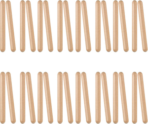 Paquete de 32 Claves de madera dura Natural de 8 pulgadas, instrumentos de percusión Musical, palos Lummi de ritmo para estudiantes músicos - Product Image 5
