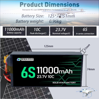 Batterie haute densité énergétique 265 Wh/kg 4S 6S 12S 13000 mAh 11000 mAh, adaptée aux drones, haute densité énergétique, livraison rapide.