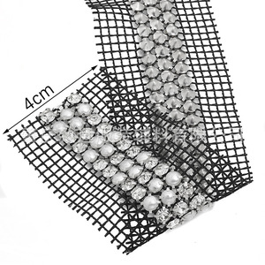5mm <b>Square</b> Mesh Rhinestones With Three Rows Pointed Bottoms For DIY Clothing Hair Accessories Decorative Trimmings - Product Image 2
