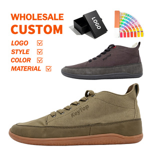 Chaussures minimalistes pour hommes, à bout large, forme naturelle du pied, semelle souple, zéro dénivelé, respirantes, pour usage quotidien, baskets décontractées en toile - Product Image 5