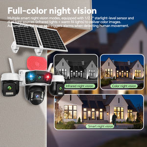 Caméra de sécurité Rscamtom à quatre objectifs, 24/7, AOV PTZ, batterie solaire, 4G Sim, enregistrement 24 heures, WIFI, IP66, sans fil, audio bidirectionnel, CCTV - Product Image 4