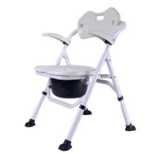 966L Dual-Purpose Folding Toilet <b>Chair</b> Aluminum Alloy <b>Commode</b> Stool For Elderly Patients Disabled Bathroom Use - Product Image 3