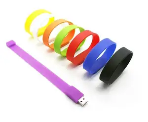 Braccialetto in silicone pvc braccialetto usb memory stick usb pen drive thumb drive per la promozione della conservazione dei regali