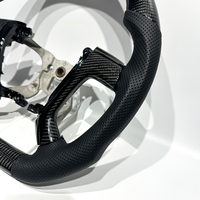 Volant de direction en cuir perforé noir personnalisé en fibre de carbone noire, directement de l'usine, pour Chevrolet Silverado