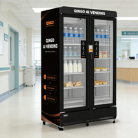 Distributeur automatique intelligent Qingo AI avec fonction SDK pour snacks et boissons, grande capacité, écran tactile, contrôle à distance