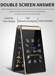 โทรศัพท์มือถือแบบฝาพับ Yeemi M1 2G GSM หน้าจอ 3.0 นิ้ว รองรับซิมคู่ จอแสดงผลคู่ ชาร์จผ่าน USB พร้อมไฟฉาย โทรศัพท์แบบคลาสสิก - Product Image 2