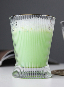 Nuovo creativo a strisce di caffè di vetro tazza di dessert budino gelato di vetro bicchierino di whisky di vetro per la vendita - Product Image 3