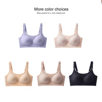 Soutien-gorge de maternité sans fil à couverture complète, grande taille, avec motif floral en relief, ouverture frontale, pour l'allaitement des femmes