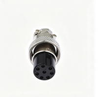 Connecteur d'aviation GX16 à double contact femelle en cuivre 4P pour vidéo et audio