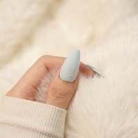 Uñas postizas de invierno con diseño de copo de nieve azul mate en relieve, uñas postizas tipo ataúd, puntas de uñas para decoración navideña