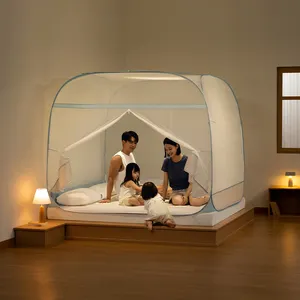 Medoga gấp Kingsize di động có thể gập lại bật lên giường tán vải tuyn lưới chống rệp giường Lều Màn chống muỗi