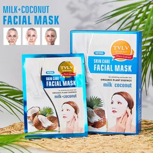 100% naturale biologico migliore sbiancante maschera idratante all'ingrosso OEM cura della pelle idratante latte di cocco maschera idratante