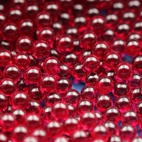 Perles de pierre de rubis synthétique 5 #   Perles de corindon, vente directe d'usine, grandes perles de pierres précieuses sans trou
