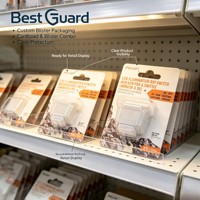 Emballage blister personnalisé en PET recyclable, étui carré transparent, palette de fards à paupières vide, poudre compacte, Best Guard Wholesale