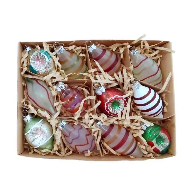 Enfeites de árvore de Natal em ouro rosa mini bolas de festival com glitter decoração de Natal