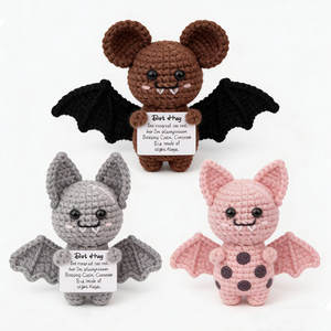 Poupées animales en crochet tricotées à <span class=keywords><strong>la</strong></span> main, super douces, écologiques, rembourrage en coton PP, énergie émotionnelle <span class=keywords><strong>positive</strong></span>, poupée anti-stress - Product Image 1