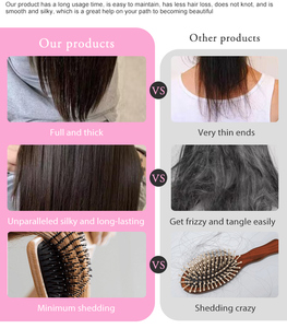 ช่อผมมนุษย์แท้สีดำธรรมชาติมัดเป็นลอนคลื่น - Product Image 5